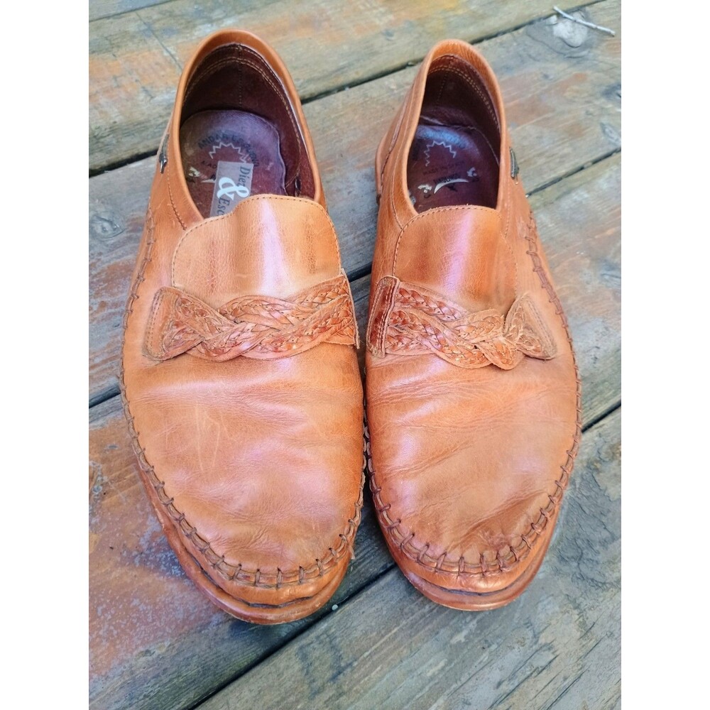 Pikolinos Mens Brown Braided Leather Loafers Sz EU 44 Dress Shoe US 10.5-11